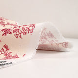 Coton imprimé toile de Jouy Maël bordeaux fond écru