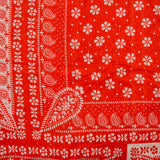 Voile de coton imprimé bandana plumetis rouge