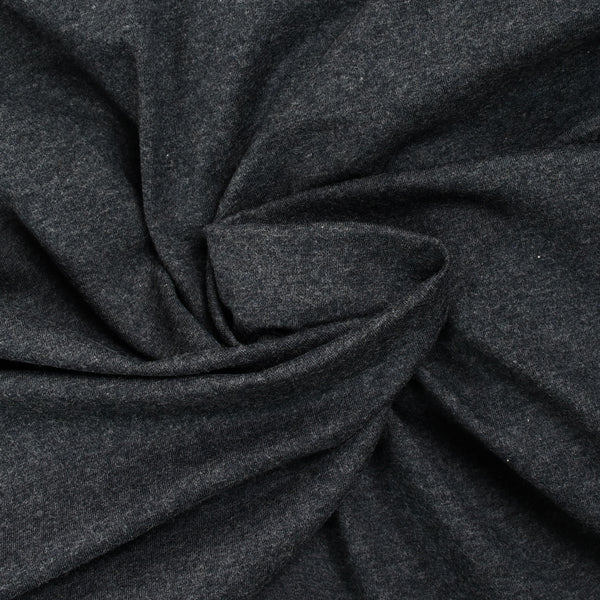 Jersey de coton gris anthracite chiné
