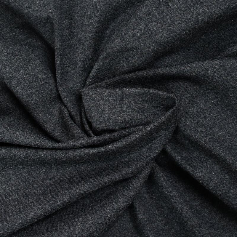 Jersey de coton gris anthracite chiné