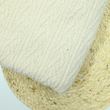 Jersey de laine mélangée éponge jacquard écru