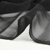 Mousseline 100% soie unie noir