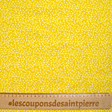 Cotton Popeline Printed Foliage Yellow Background