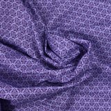 Coton imprimé arabesque fond violet