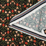 Voile de viscose imprimé Rosaline rouge fond noir