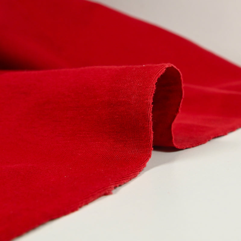 Jersey de coton rouge pivoine