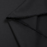 Black wool blend suit fabric