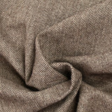 Laine mélangée thermocollée chevrons marron