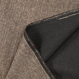 Laine mélangée thermocollée chevrons marron