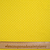 Popeline de coton imprimée coquillage fond jaune