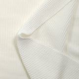 Maille côtelée viscose légère blanc cassé