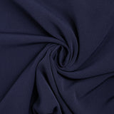 Crêpe de polyester lourd froissé marine