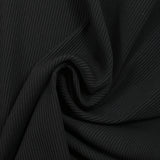 Jersey de viscose côtelé bord-côte noir