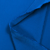 Jersey de viscose côtelé bord-côte bleu cobalt