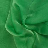 Mousseline 100% soie unie vert menthe changeant vert