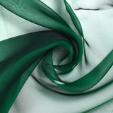 100% muselina de seda liso verde oscuro cambiando a negro