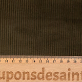 Velours côtelé coton 3 mm kaki
