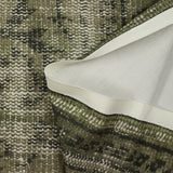 Toile de coton nattée imprimée contemporain kaki