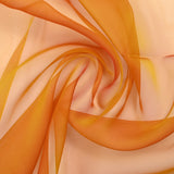 Mousseline 100% soie unie safran changeant rouge