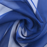 100% muselina de seda liso azul oscuro cambiando a negro