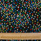 Maille velours confettis en carnaval fond noir