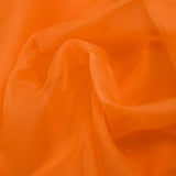 100% muselina de seda color mandarina lisa