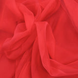 Muselina 100% seda liso rojo fresa