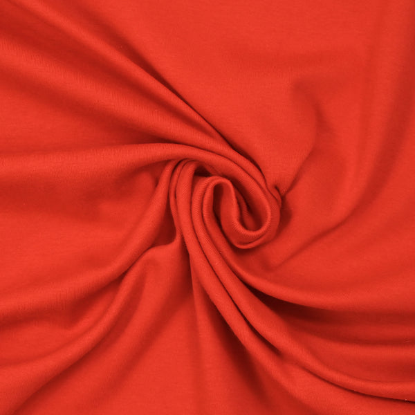 Jersey de coton rouge feu