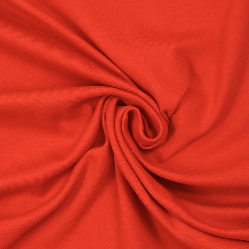 Jersey de coton rouge feu