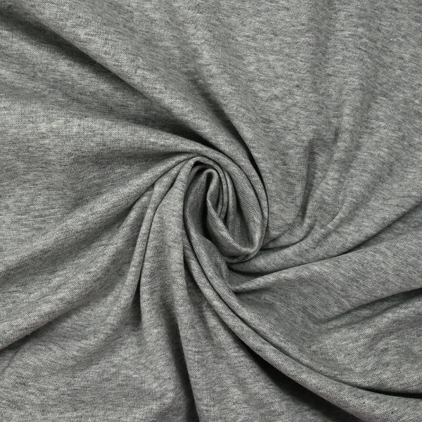 Jersey de coton gris chiné