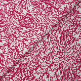 Viscose imprimée lurex évasion blanc fond fuchsia