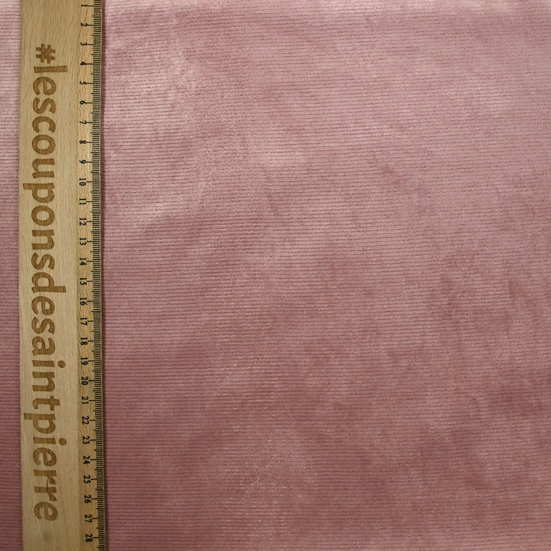 Jersey de velours côtelé tout doux rose poudré