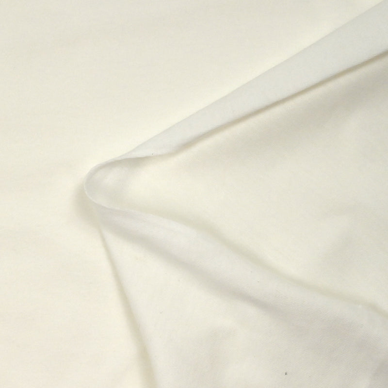 Jersey de coton fin blanc cassé