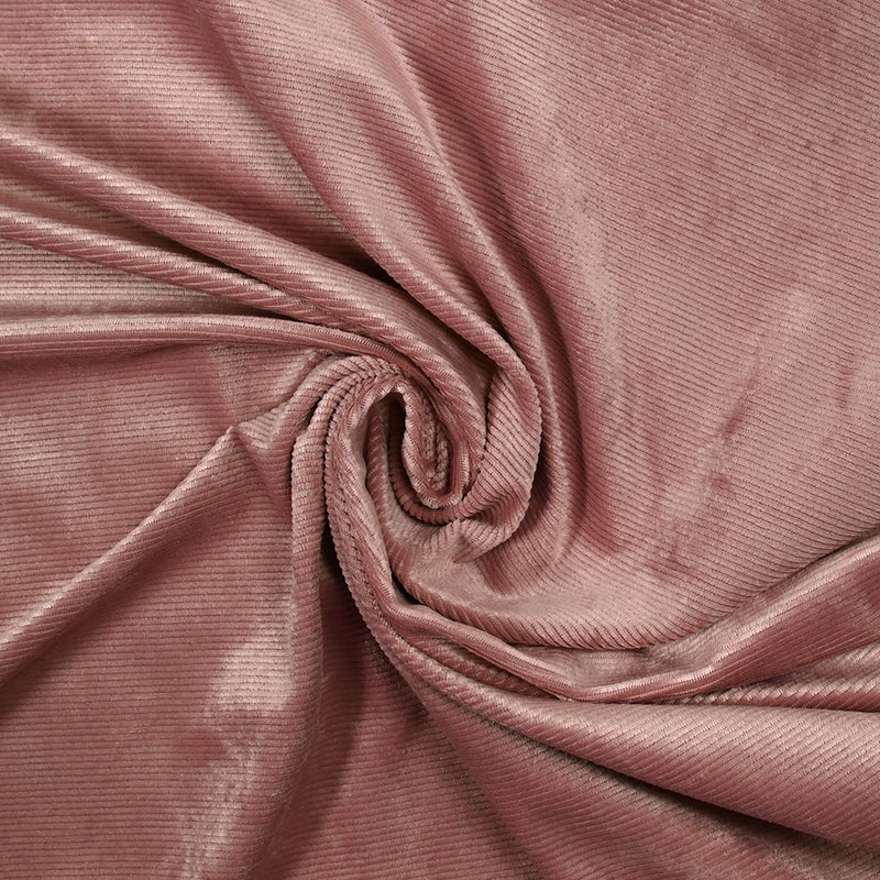 Jersey de velours côtelé tout doux rose poudré