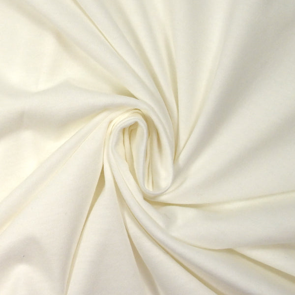 Jersey de coton fin blanc cassé