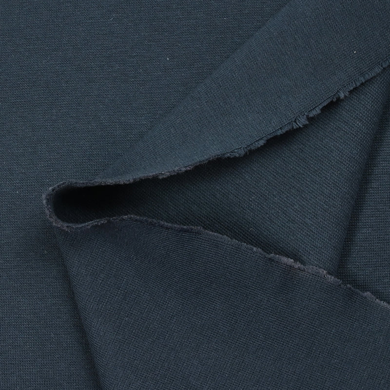 Jersey de coton interlock lourd bleu marine