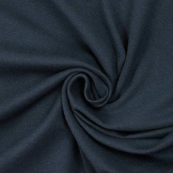 Jersey de coton interlock lourd bleu marine