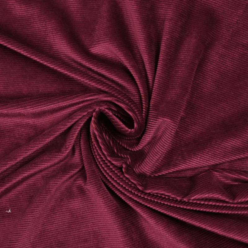 Jersey de velours côtelé tout doux lie de vin