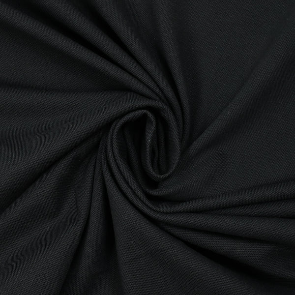 Jersey de coton piqué noir
