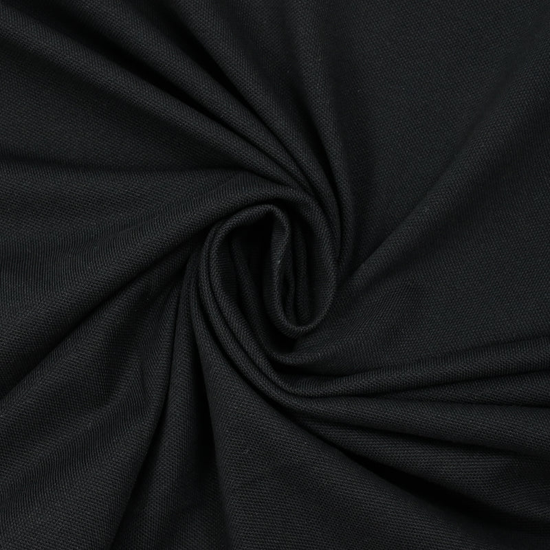 Jersey de coton piqué noir
