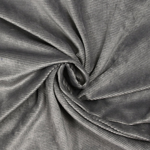 Jersey de velours côtelé tout doux gris