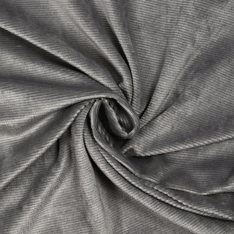 Jersey de velours côtelé tout doux gris