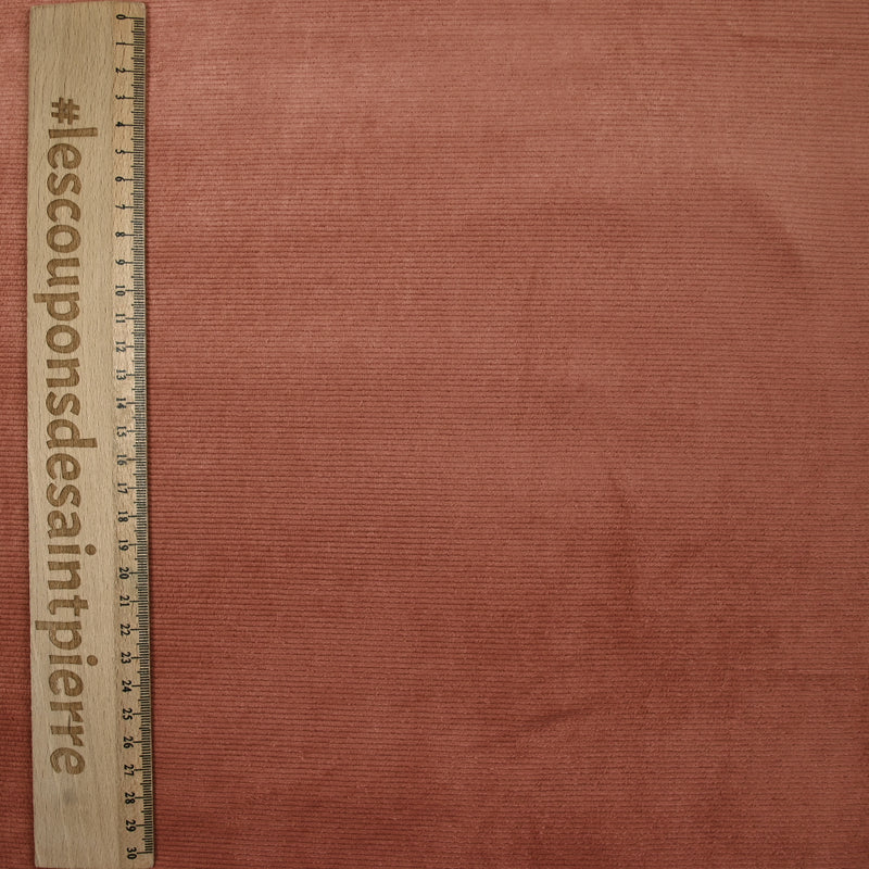 Jersey de velours côtelé tout doux rose saumon