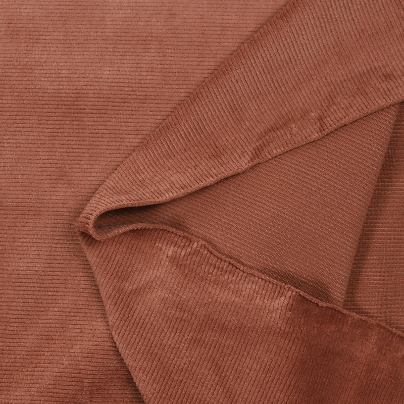 Jersey de velours côtelé tout doux rose saumon
