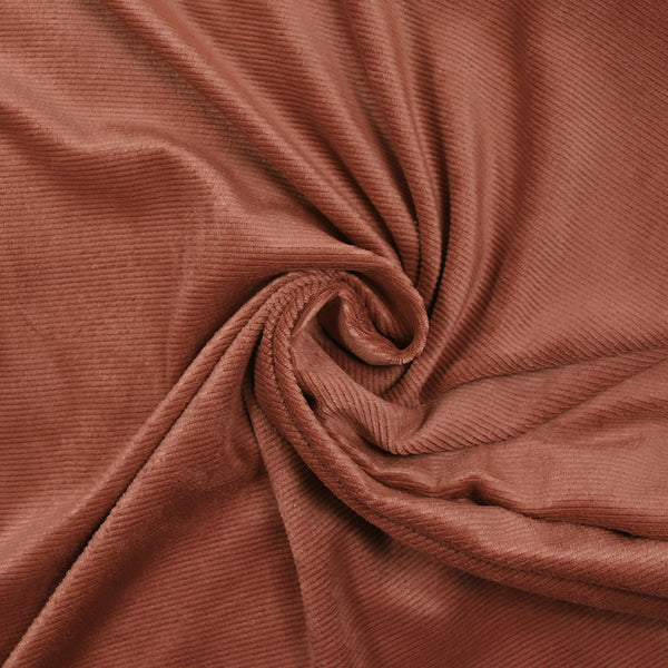 Jersey de velours côtelé tout doux rose saumon