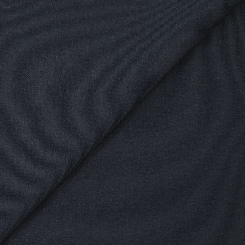 Jersey de coton piqué lourd bleu nuit