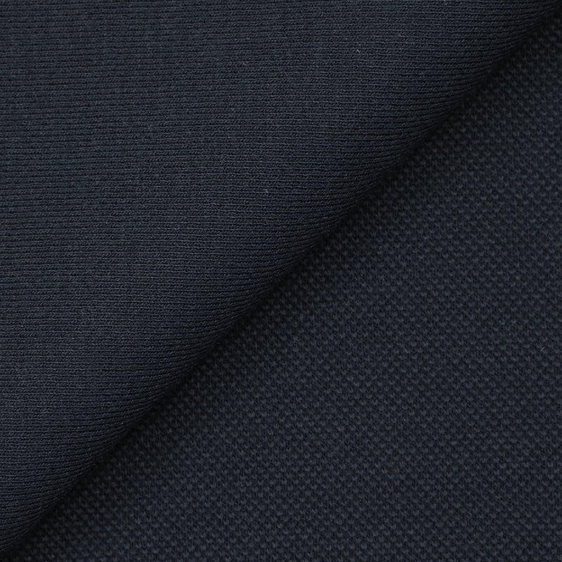 Jersey de coton piqué lourd bleu nuit