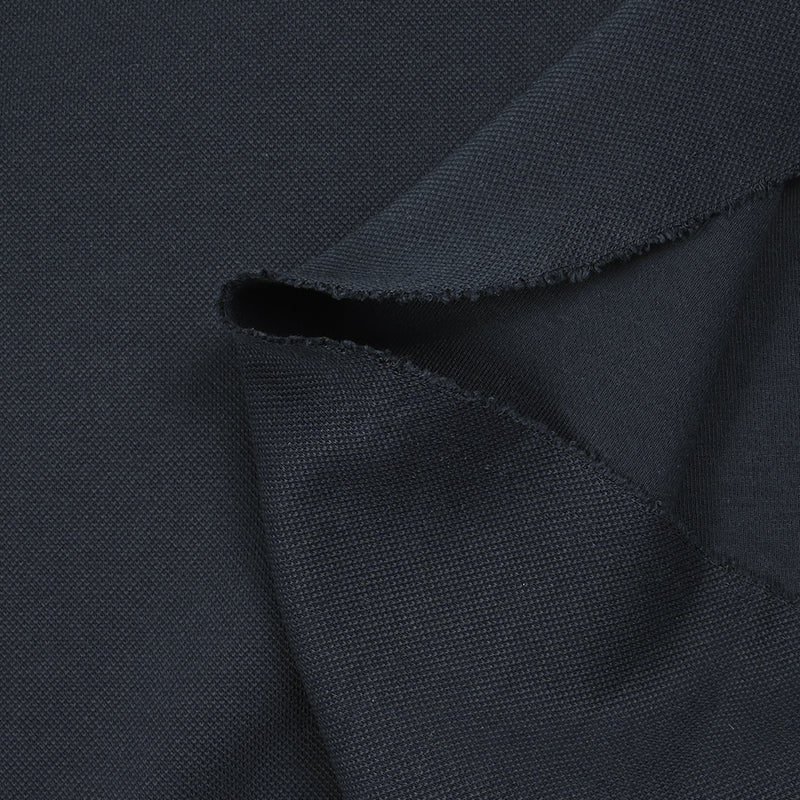 Jersey de coton piqué lourd bleu nuit