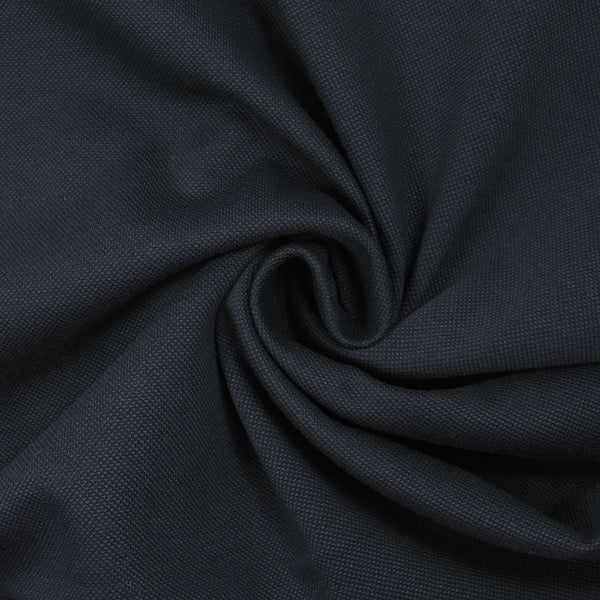Jersey de coton piqué lourd bleu nuit