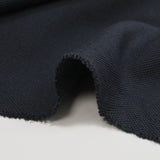 Jersey de coton piqué lourd bleu nuit